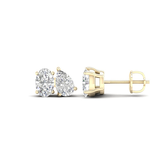1.50 CTW Lab Grown Diamond Toi At Moi Stud Earring