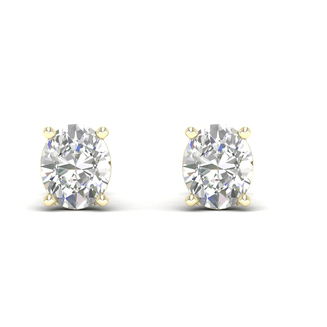 10 CTW Lab Grown Diamond Solitaire Oval Stud Earring