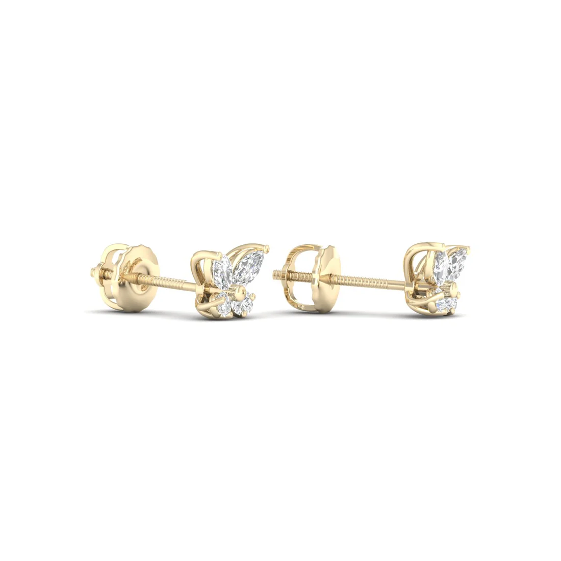 1.12 CTW Lab Grown Diamond Simple Butterfly Stud Earring