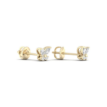 1.12 CTW Lab Grown Diamond Simple Butterfly Stud Earring