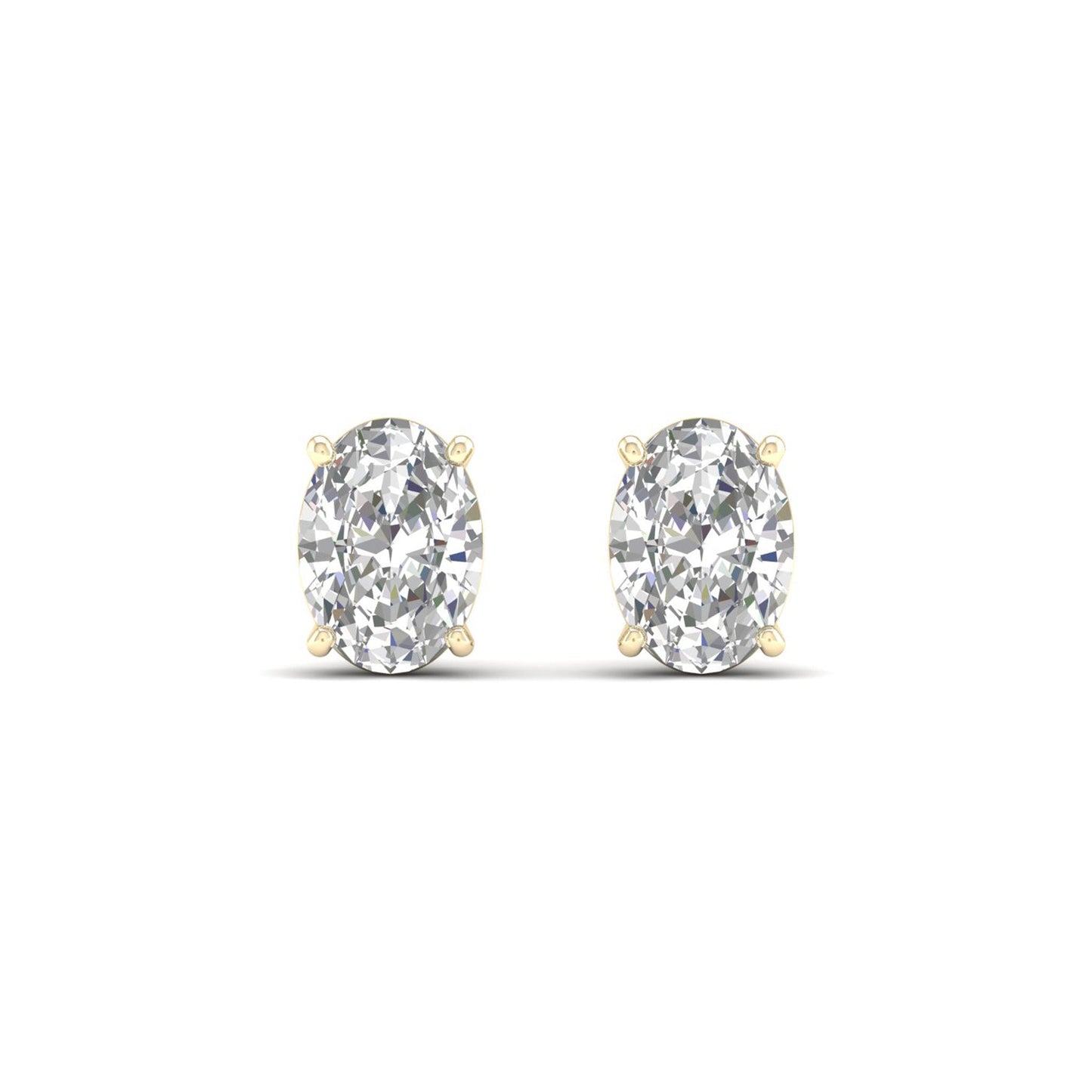 3 CTW Lab Grown Diamond Oval Shape Stud Earring