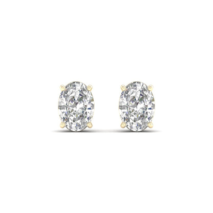 3 CTW Lab Grown Diamond Oval Shape Stud Earring