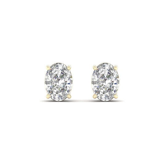 3 CTW Lab Grown Diamond Oval Shape Stud Earring