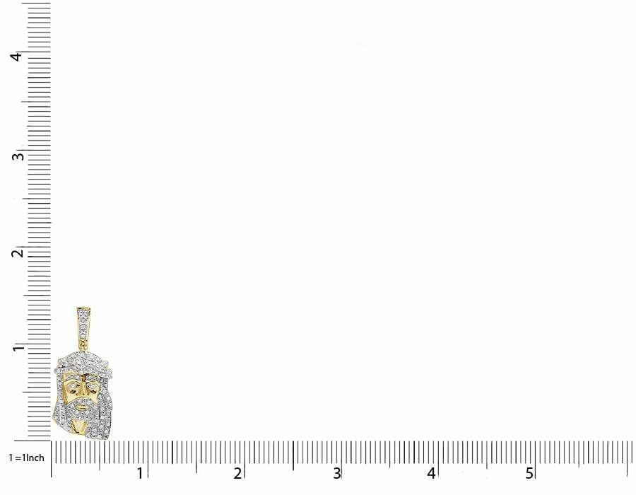 Lab Grown Diamond Yellow Gold Jesus Pendant Chain Set