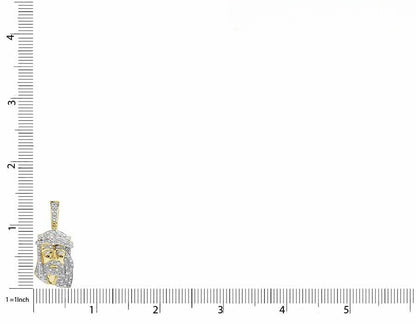 Lab Grown Diamond Yellow Gold Jesus Pendant Chain Set