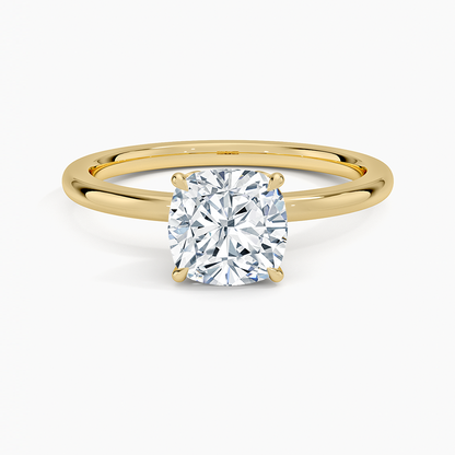 1 1/4 CT Cusion Cut Lab Grown Diamond Solitaire Ring