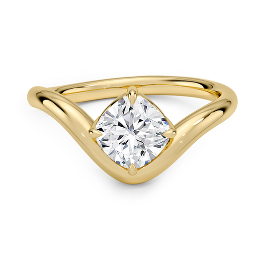 1 1/4 CT Lab Grown Diamond 18KT Gold Solitaire Engagement Ring