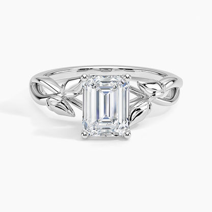1 1/4 CT Emerald Lab Grown Diamond Solitaire Engagement Ring
