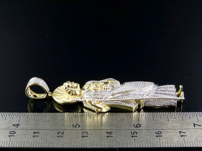 St. Jude Thaddaeus Lab Grown Diamond Gold Jesus Pendant
