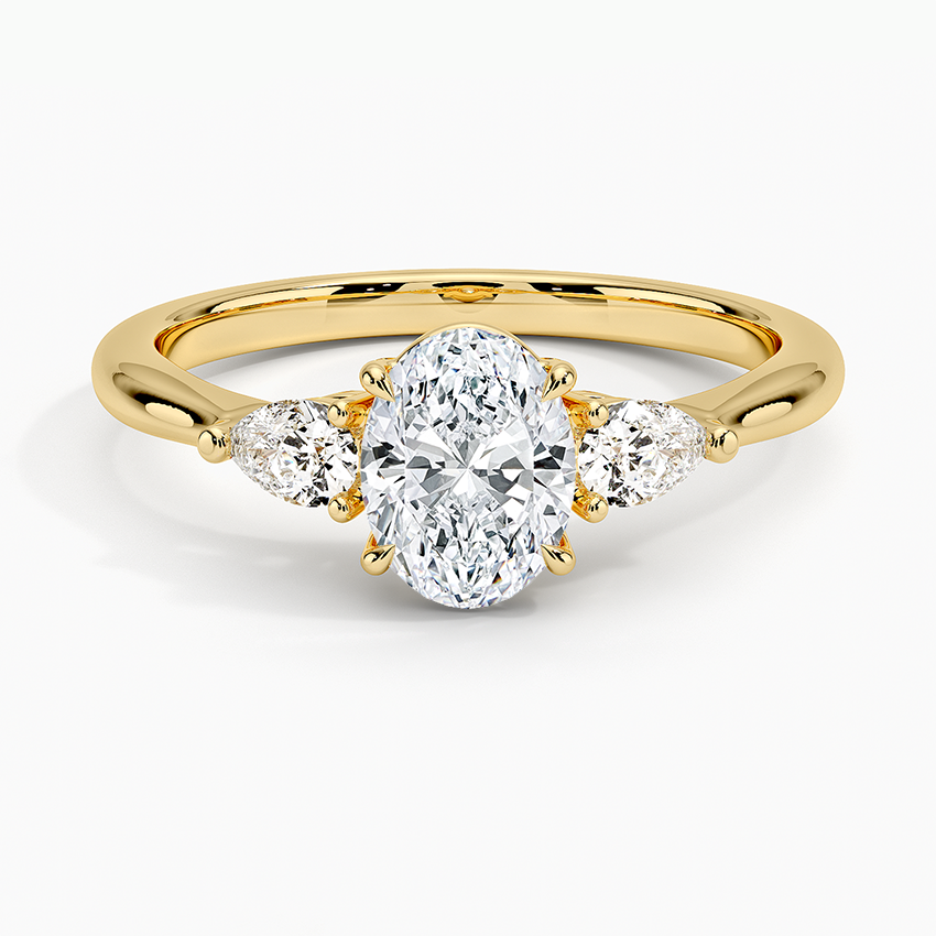 3/4 CT Lab Grown Diamond 3 Stone Engagement Ring