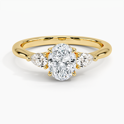 3/4 CT Lab Grown Diamond 3 Stone Engagement Ring