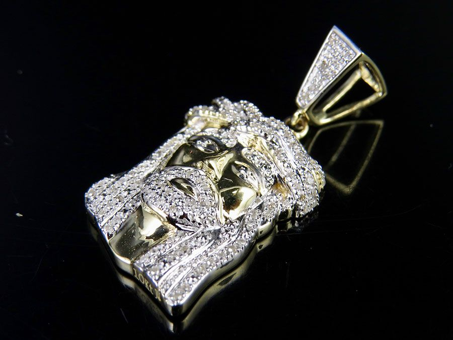 Iced Out Lab Grown Diamond Jesus Gold Pendant