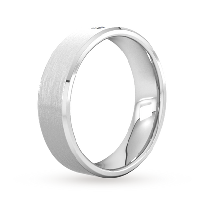 6MM Flush Setting White Gold Wedding Band