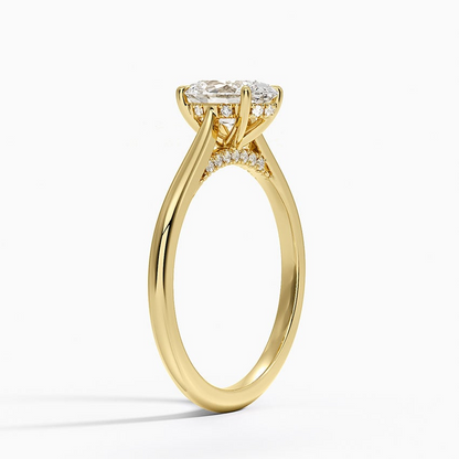 1 CT Lab Grown Diamond Solid Gold Engagement Ring