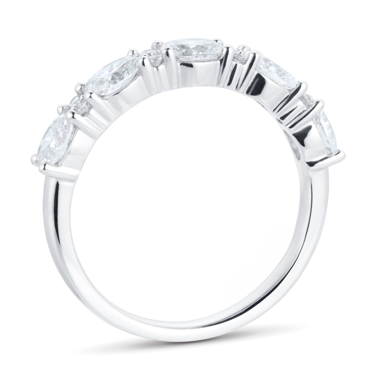 East West Lab Grown Diamond Gold Wedding Band