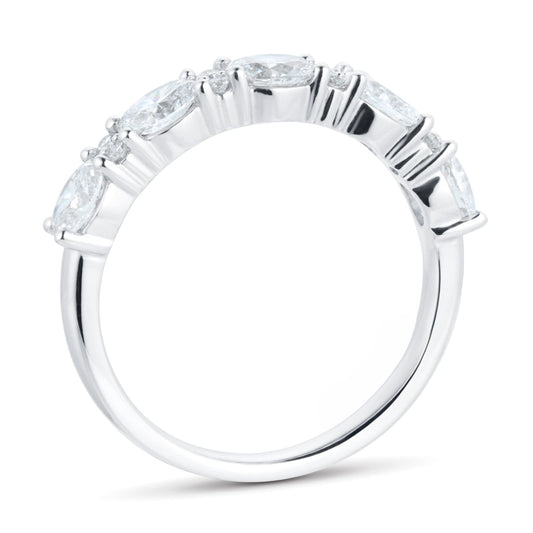 East West Lab Grown Diamond Gold Wedding Band