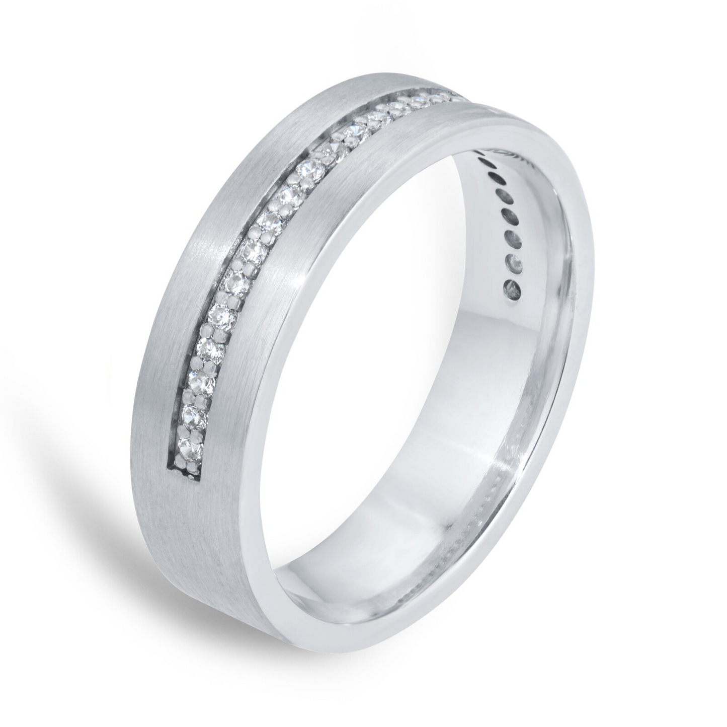 Yellow Gold Half Eternity Lab Diamond Wedding Band