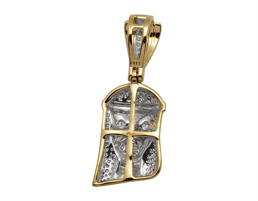 Unisex Mini Jesus Face Lab Grown Diamond Pendant