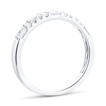 Lab Diamond East West Gold Wedding Band