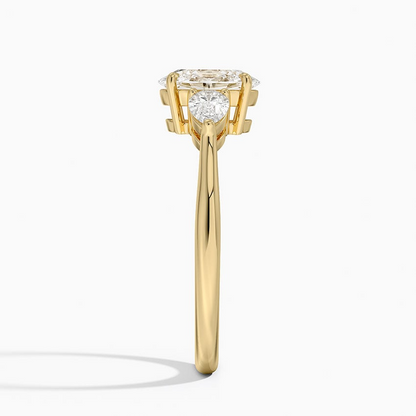 1 CT Lab Grown Diamond Cluster Engagement Ring