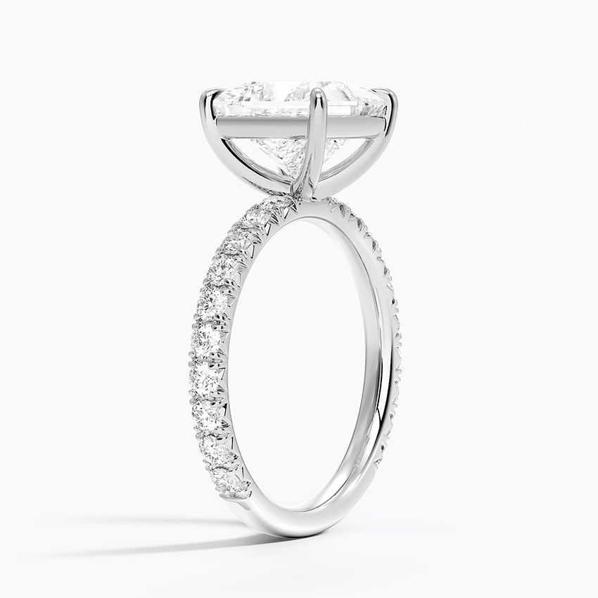 2 1/2 CT  Lab Grown Diamond 3/4 Eternity Engagement Ring