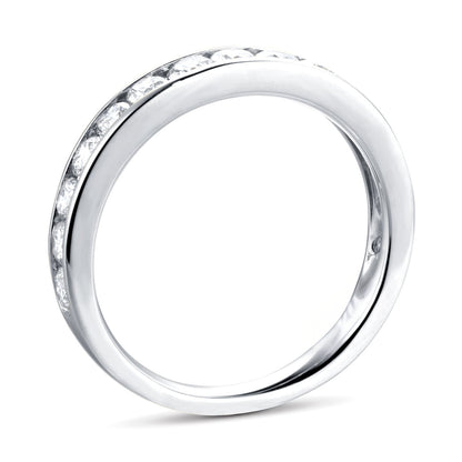 Channel Setting Lab Grown Diamond Gold Wedding Band