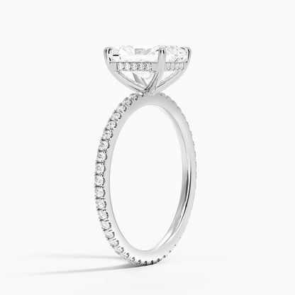 1 1/2 CT Radiant Cut Lab Grown Diamond Full Eterniy Ring