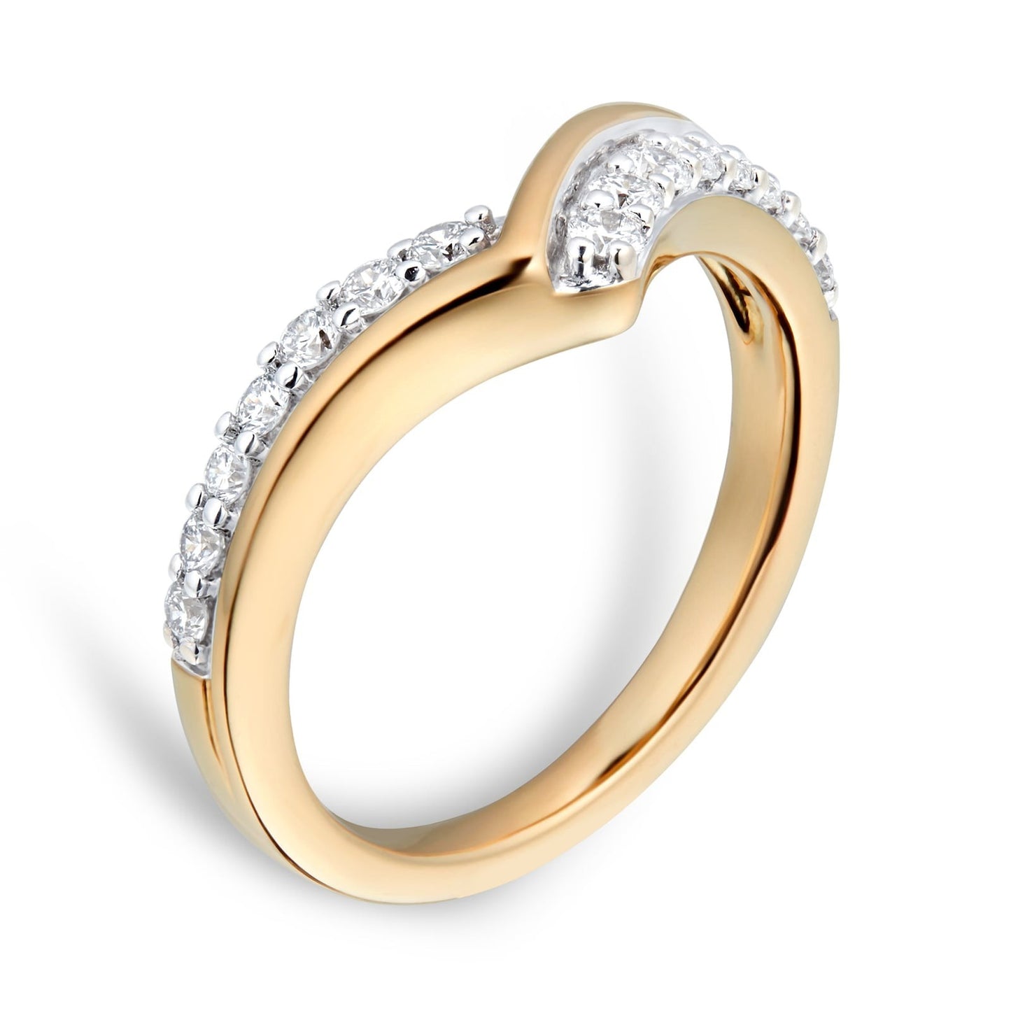 Two Tone Lab Grown Diamond Wedding Band