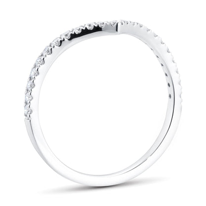 Half Eternity Lab Diamond Gold Wedding Band
