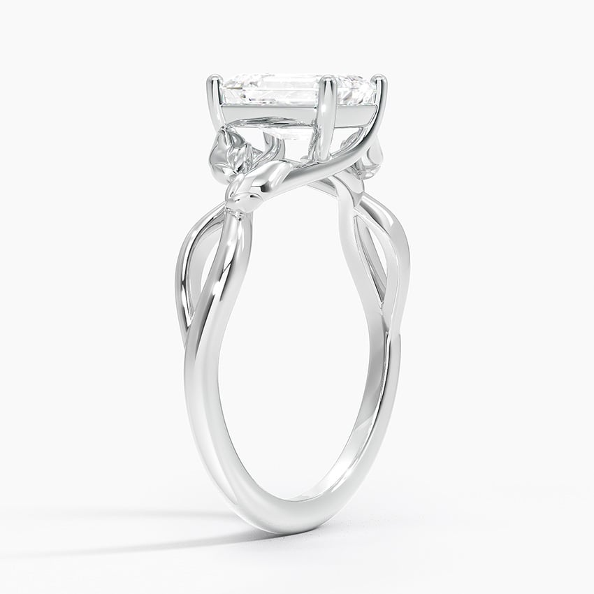 1 1/4 CT Emerald Lab Grown Diamond Solitaire Engagement Ring