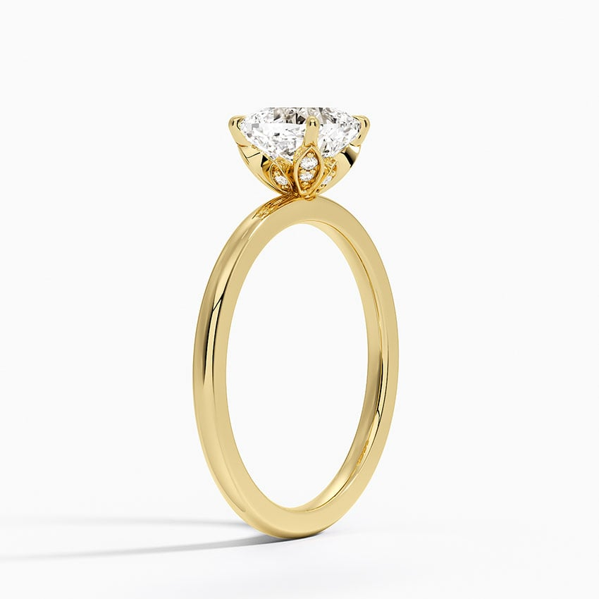 1 1/4 CT Cusion Cut Lab Grown Diamond Solitaire Ring