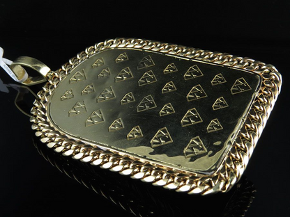 Jesus Face Cuban Link Gold Lab Grown Diamond Pendant