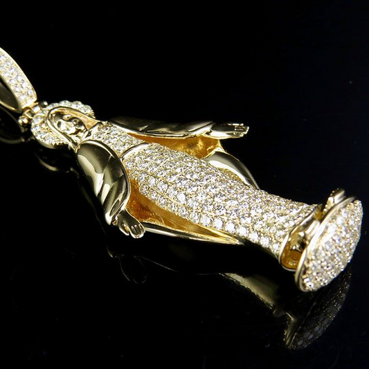 Mother Mary Shrine Lab Grown Diamond Pendant