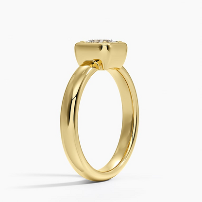 1/2 CT Lab Grown Diamond Bezel Set Solitaire Engagement Ring