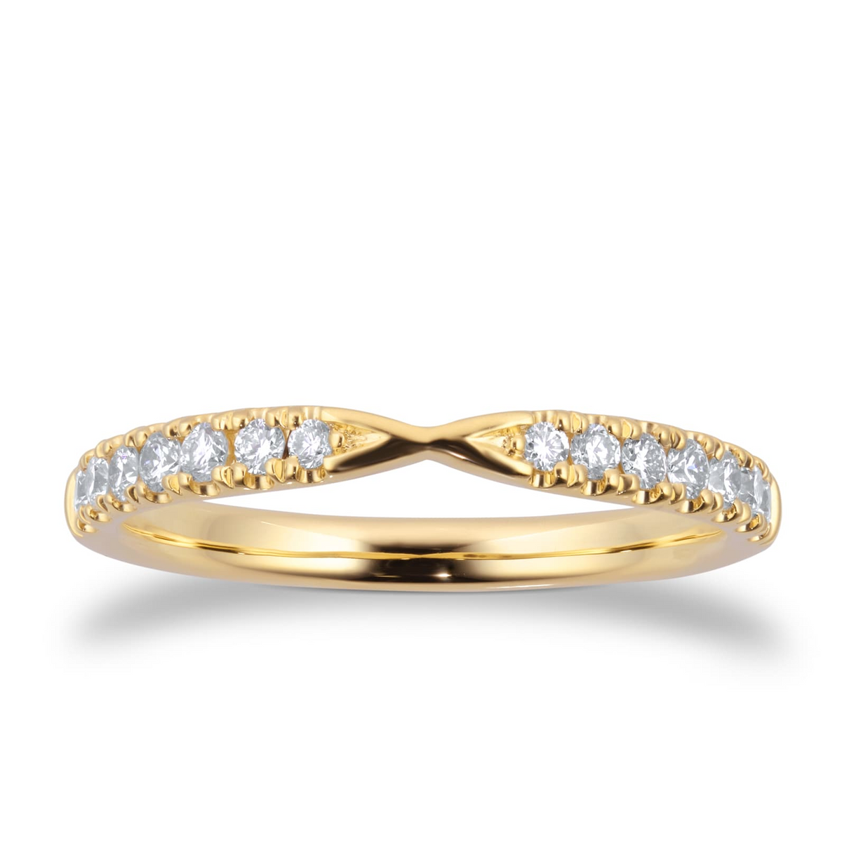 18KT Yellow Gold Lab Grown Diamond Wedding Band
