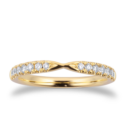 18KT Yellow Gold Lab Grown Diamond Wedding Band
