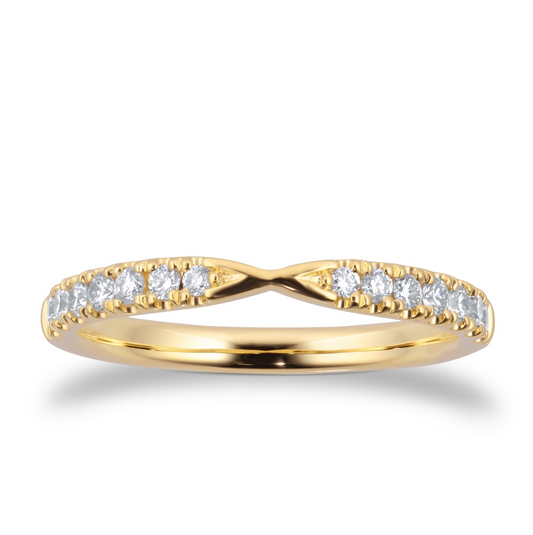 18KT Yellow Gold Lab Grown Diamond Wedding Band