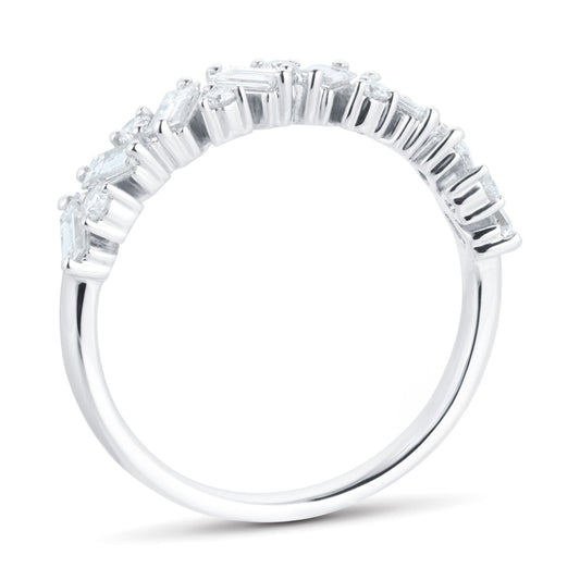 Baguette Cut Lab Grown Diamond Gold Wedding Band