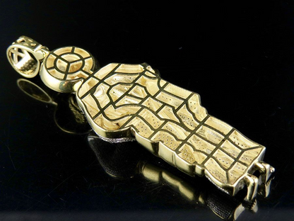 St. Jude Thaddaeus Lab Grown Diamond Gold Jesus Pendant
