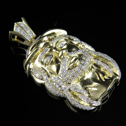 Iced Out Jesus Face Lab Grown Diamond Custom Pendant