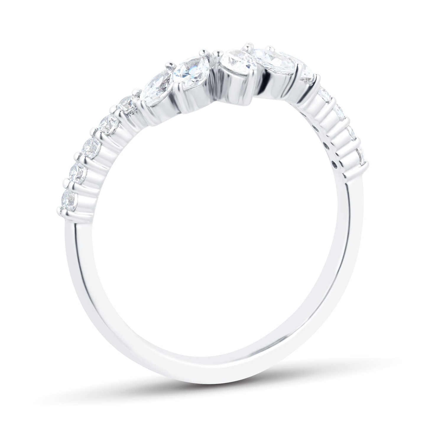 Lab Grown Diamond Pear & Marquise Shaped Wedding Band