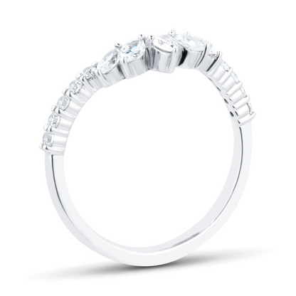 Lab Grown Diamond Pear & Marquise Shaped Wedding Band