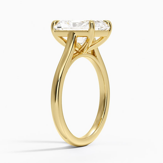 3 CT Lab Grown Diamond Radiant Cut Solitaire Engagemet Ring