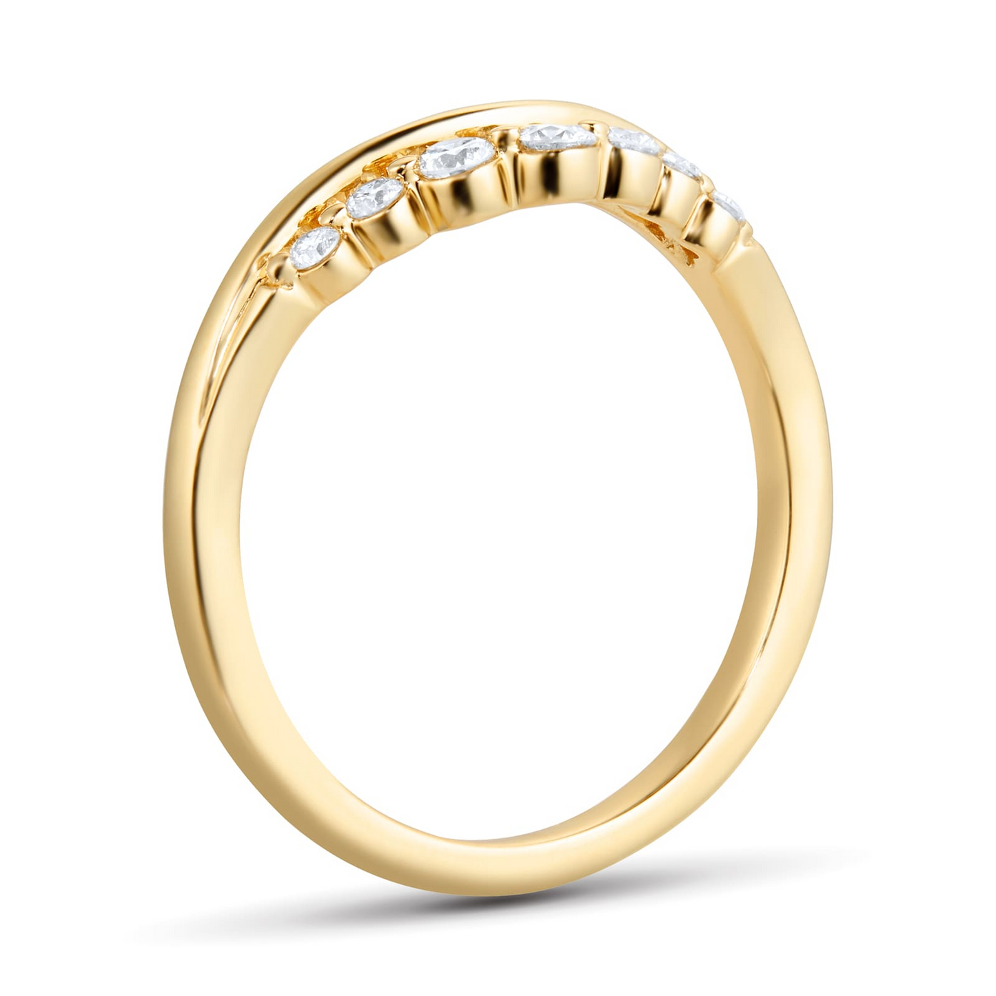 18KT Yellow Gold Lab Grown Diamond Wedding Band