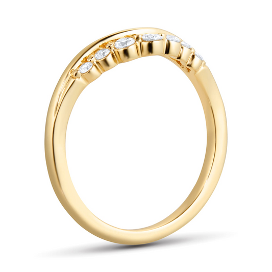 18KT Yellow Gold Lab Grown Diamond Wedding Band