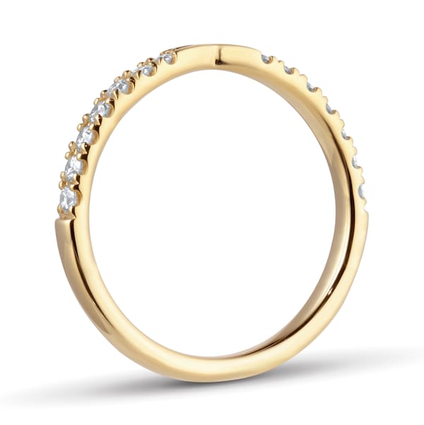 18KT Yellow Gold Lab Grown Diamond Wedding Band