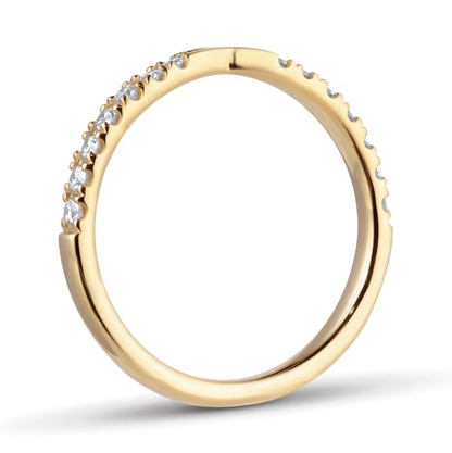 18KT Yellow Gold Lab Grown Diamond Wedding Band