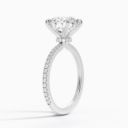 3 CT 925 Sterling Silver Labgrown Diamond Engagement Ring
