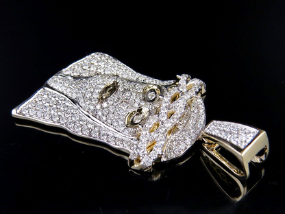 Iced Out Gold Lab Grown Diamond Jesus Pendant
