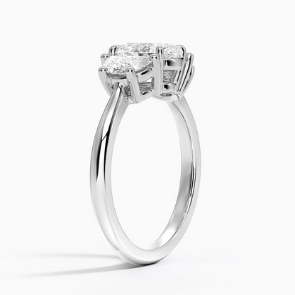 1 1/4 CT Lab Grown Diamond 3 Stone Engagement Ring